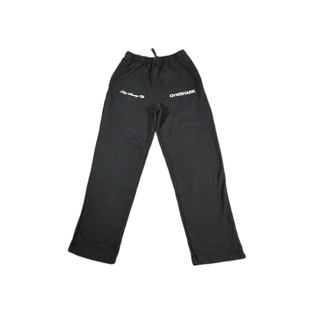 Gymshark Men's Jogger Sweatpants Sz M Black Straight Leg Athleisure Cotton C14